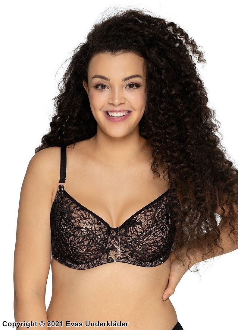 Exclusive big cup bra, beautiful lace, tulle